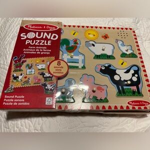 Brand New Double Pack Melissa & Doug Farm Animals Sound Puzzle